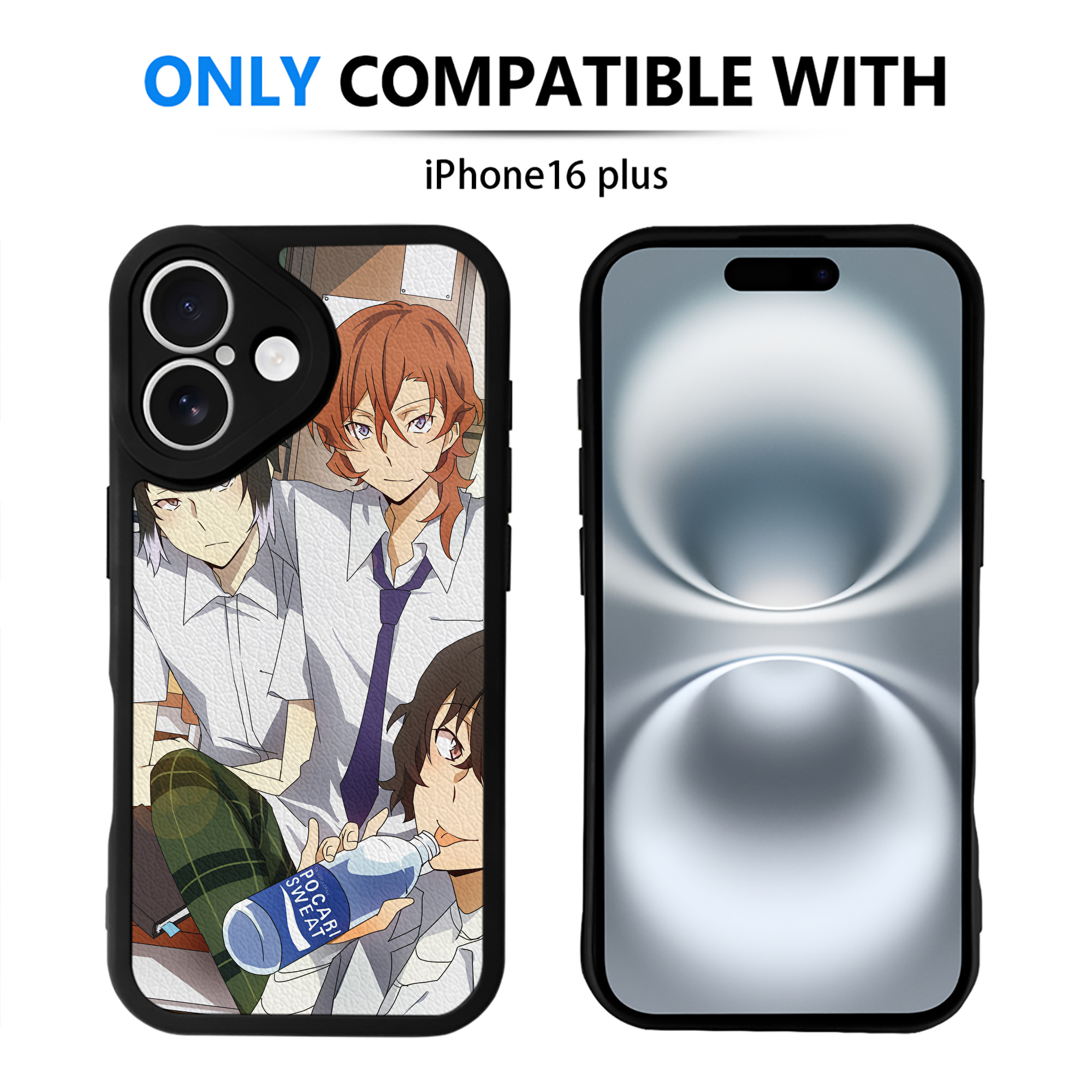 （画像用） 文豪ストレイドッグス Bungo Stray Dogs 【iPhone 16シリーズ対応】シリコンスマホケース（レザー調） 材質：シリコン